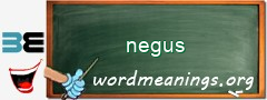 WordMeaning blackboard for negus